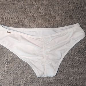 Victoria's Secret white ruched bikini bottoms